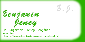 benjamin jeney business card