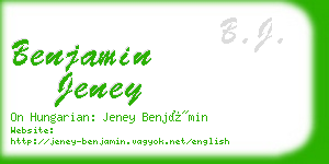 benjamin jeney business card